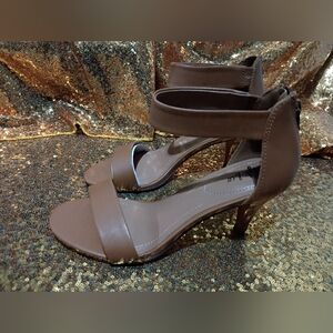 Style & Co. Paycee Tan Strappy Heels